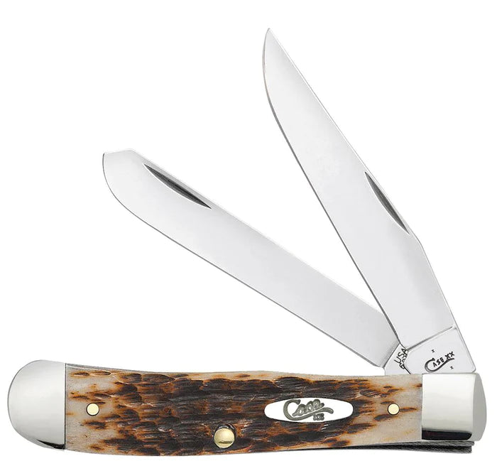 Case Knife Amber Bone Trapper 00163 CS