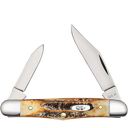 Case Knife Bone Stag Half Whittler 65320